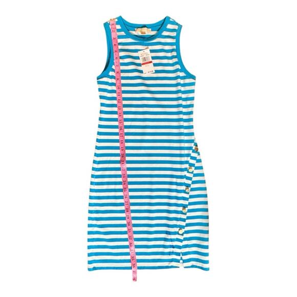 Michael Kors Women's Short Sleeve Blue & White Stripe Dress  Sz XS - Picture 2 of 12
